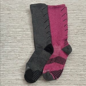 Stylish Men's Athletic Socks - Gray, Pink, and Blue NWOT